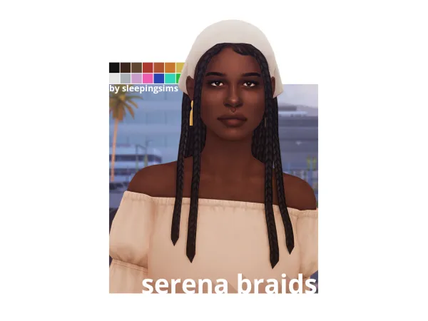 Maxis Match serena braids - The Sims 4 Custom Content