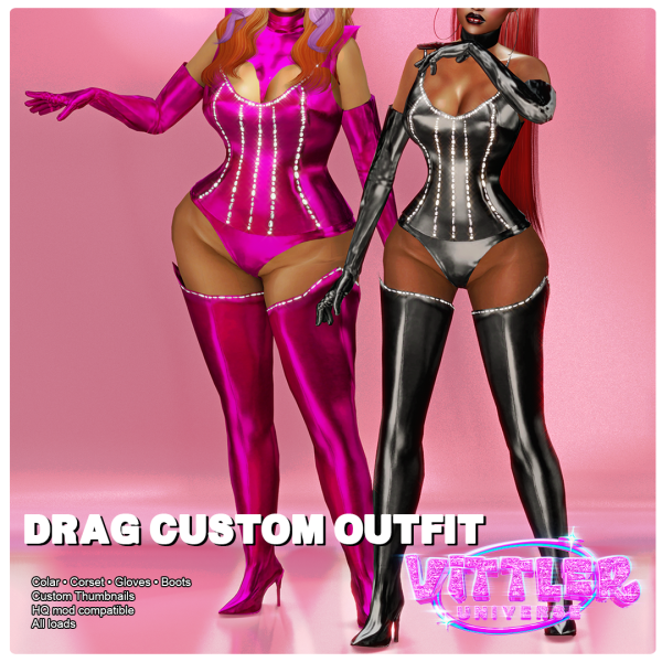 Alpha DRAG UP Custom Outfit by simsfinds - The Sims 4 Custom Content