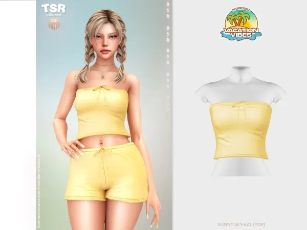 Mix SUNNY SET 621 (TOP) BD1580 - The Sims 4 Custom Content
