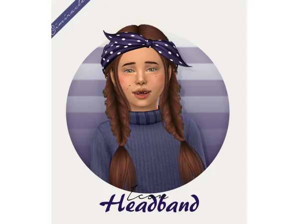 Alpha simiracle Icon Headband Separated Kids Version - The Sims 4 Custom Content