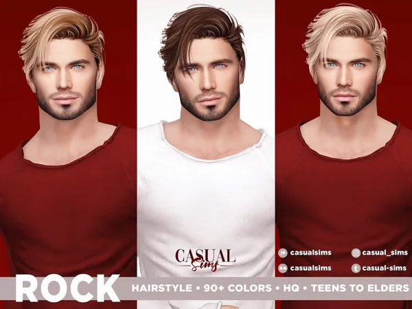 Alpha Rock Hairstyle [simsfinds] - The Sims 4 Custom Content