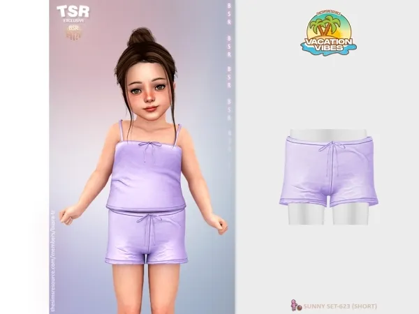 Mix ToddlerF SUNNY SET 623 (SHORT) BD1585 - The Sims 4 Custom Content