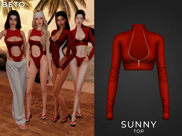 Alpha Sunny (Top) - The Sims 4 Custom Content