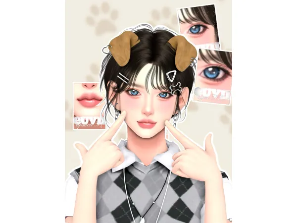 Maxis Match [euvii] puppyish makeup pack - The Sims 4 Custom Content