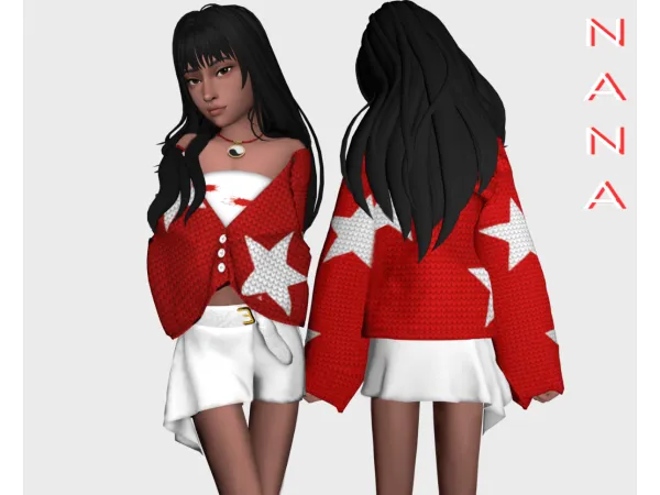 Maxis Match NANA7 Skirted shorts - The Sims 4 Custom Content