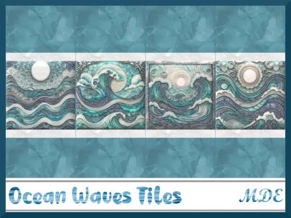 Alpha Ocean Waves Tiles by MDEMDE - The Sims 4 Custom Content