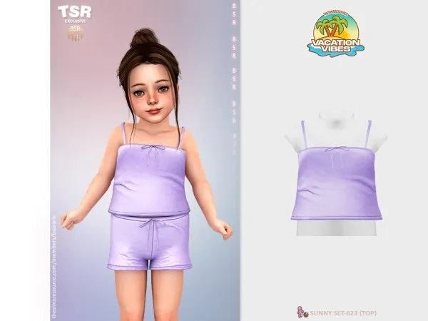 Mix ToddlerF SUNNY SET 623 (TOP) BD1584 - The Sims 4 Custom Content