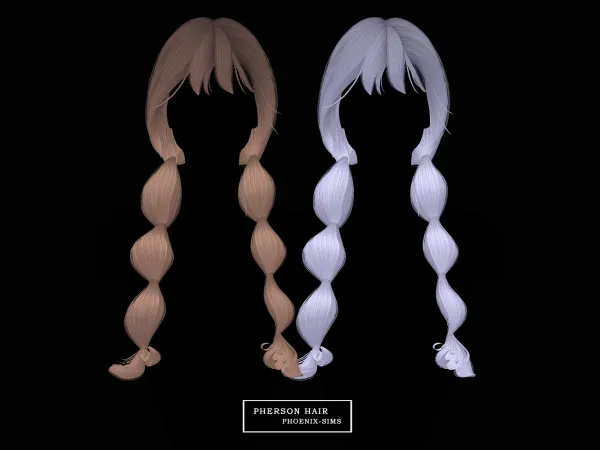 Alpha Pherson Hair - The Sims 4 Custom Content