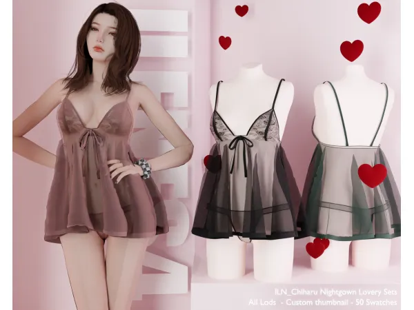 Alpha ILN Chiharu Lingerie - The Sims 4 Custom Content