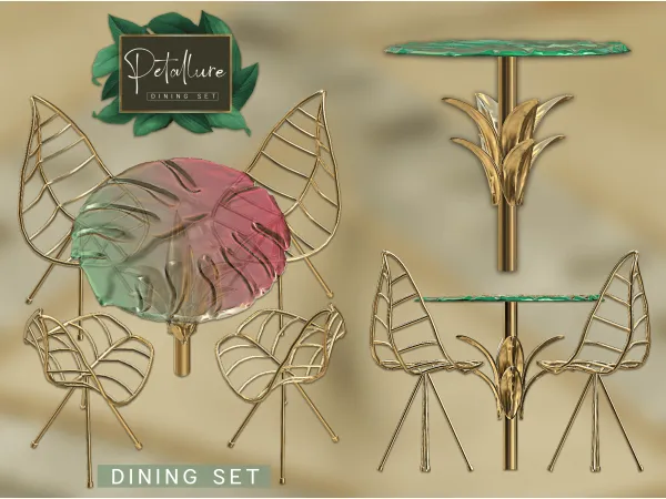 Alpha Petallure dining set - The Sims 4 Custom Content