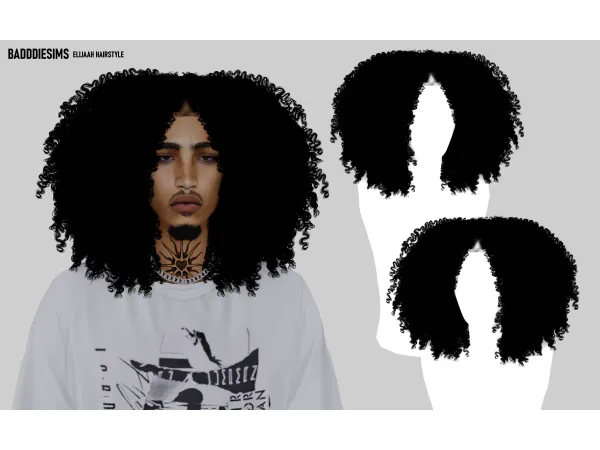 Alpha ELIJAAH HAIRSTYLE by BadddieSims - The Sims 4 Custom Content