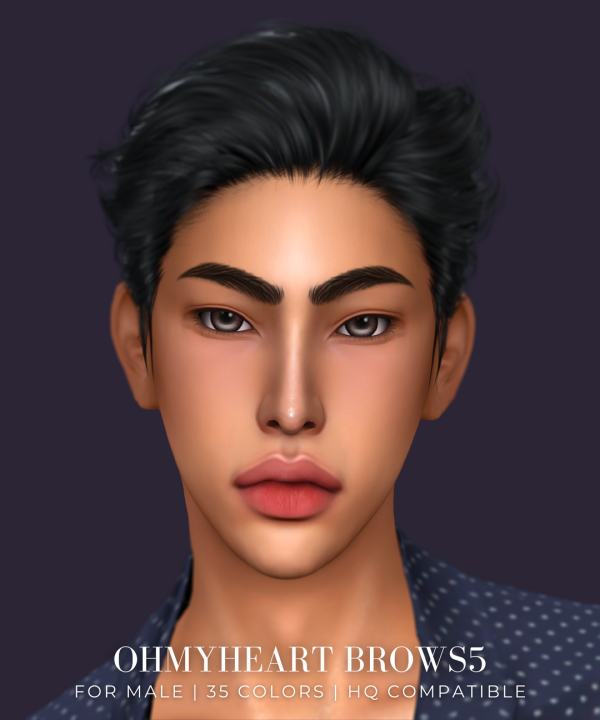 Alpha ohmyheart brows5 by ohmyheart - The Sims 4 Custom Content