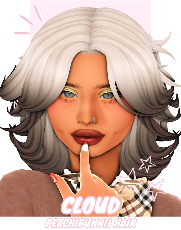 Maxis Match Cloud Hair by simsfinds - The Sims 4 Custom Content