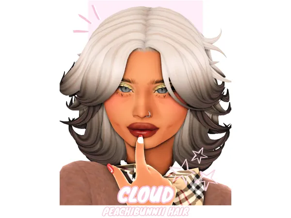 Maxis Match Cloud Hair by Peachibunnii - The Sims 4 Custom Content
