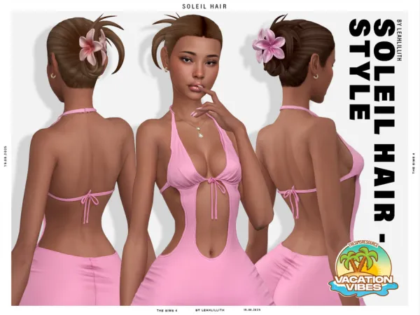 Maxis Match Soleil Hairstyle by Leah_Lillith - The Sims 4 Custom Content
