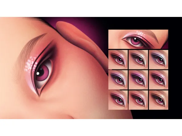 Maxis Match SOFT BLOOM EYESHADOW MC17 V1 by Cosimetic - The Sims 4 Custom Content