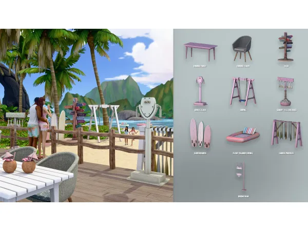 Alpha SUMMER FUN PART 3 by ArwenKaboom - The Sims 4 Custom Content