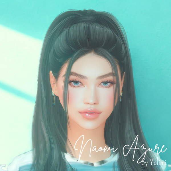 Alpha Naomi Azure by yolimi - The Sims 4 custom content