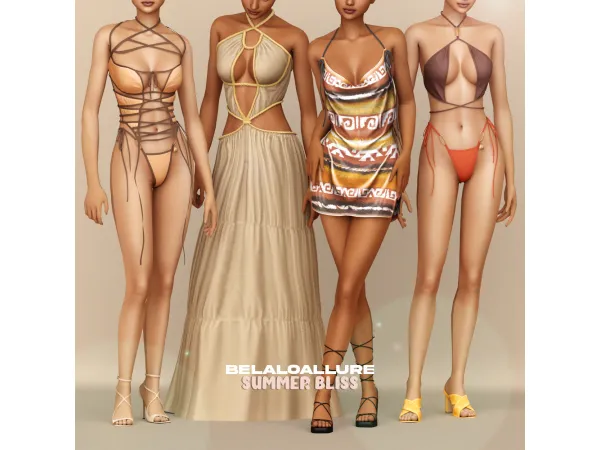 Alpha Belaloallure_Summer Bliss collection - The Sims 4 Custom Content