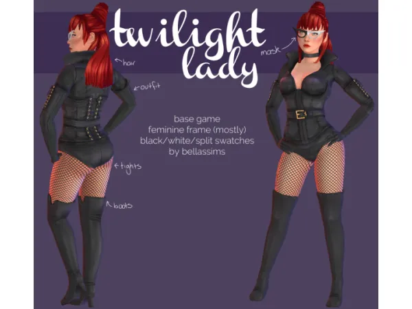 Maxis Match Commission Twilight Lady by bellassims - The Sims 4 Custom Content