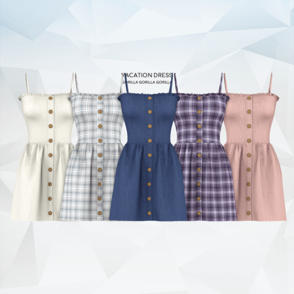 Alpha Vacation Dress by simsfinds - The Sims 4 Custom Content