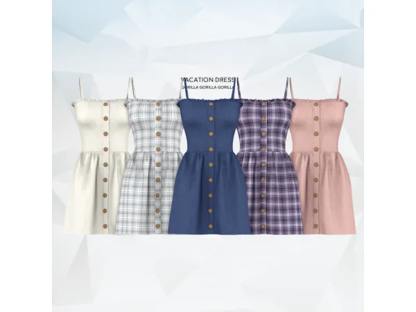 Alpha Vacation Dress by gorillax3 - The Sims 4 Custom Content