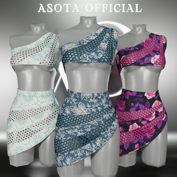 Alpha [ASOTA OFFICIAL] Maria Short Dress by asotaofficial - The Sims 4 Custom Content