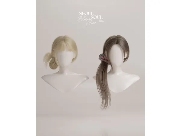 Alpha SIMS4 HAIR N26 by seoulsoul - The Sims 4 Custom Content