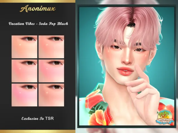 Alpha Soda Pop Blush by Anonimux_Simmer - The Sims 4 Custom Content