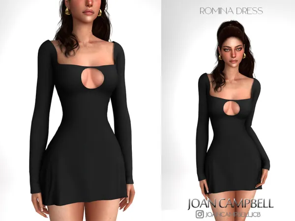 Alpha ROMINA DRESS by Joan_Campbell_Beauty_ - The Sims 4 Custom Content