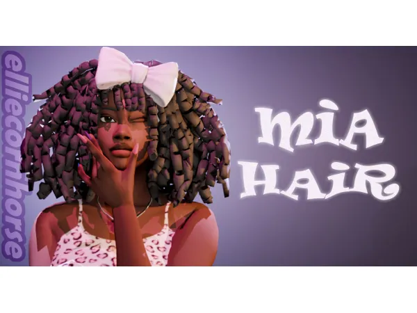 Maxis Match Mia Hair by elliecornhorse - The Sims 4 Custom Content