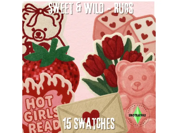 Alpha Sweet Wild Rugs by Snotra902 - The Sims 4 Custom Content