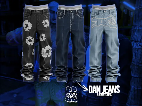 Alpha POPPIN Dan Jeans (Standard Version) - The Sims 4 Custom Content