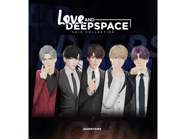 Maxis Match Love and Deepspace Hair Collection by johnnysims - The Sims 4 Custom Content