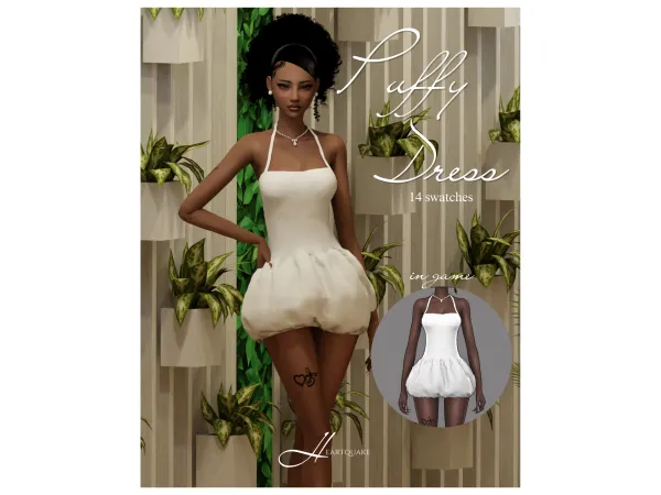 Mix heartquake u2661 puffy dress - The Sims 4 Custom Content