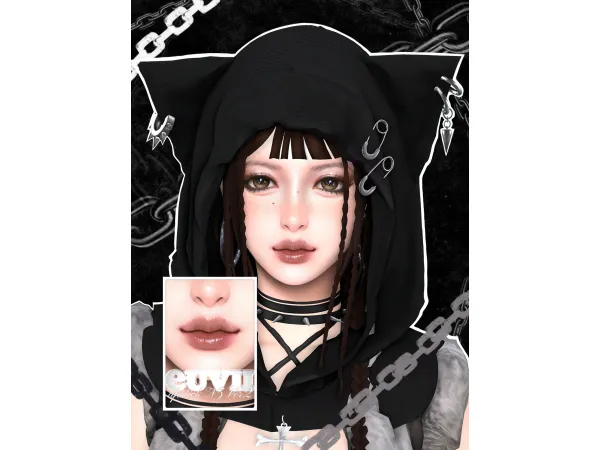 Mix [euvii] lipstick N5 ver2 - The Sims 4 Custom Content