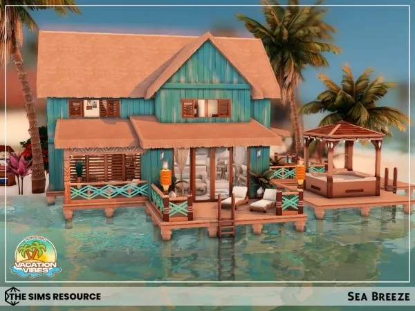 Mix Vacation Vibes Sea Breeze - The Sims 4 Custom Content