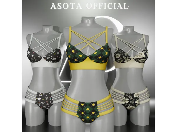 Alpha [ASOTA OFFICIAL] Davina Swimwear - The Sims 4 Custom Content