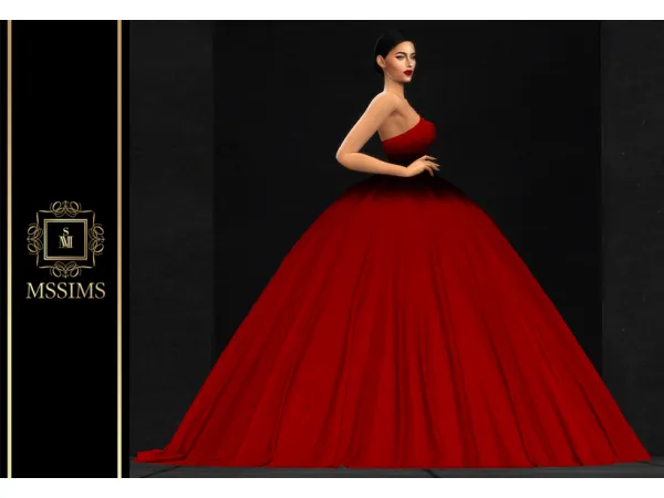 Alpha mssims POEM COUTURE 2019 GOWN - The Sims 4 Custom Content