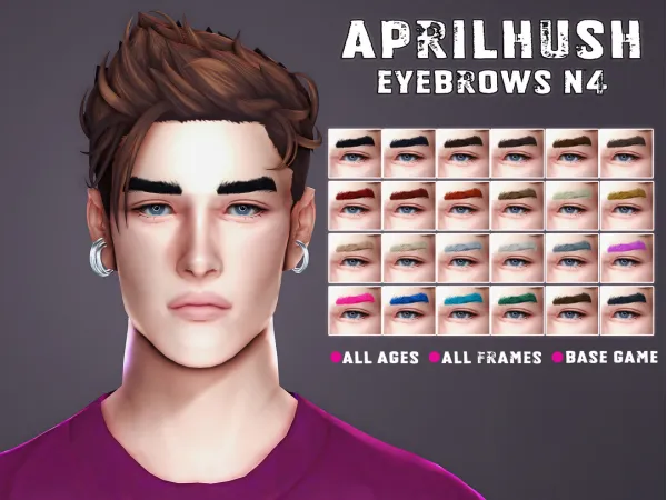 Maxis Match eyebrows N4 by [aprilhush] - The Sims 4 Custom Content