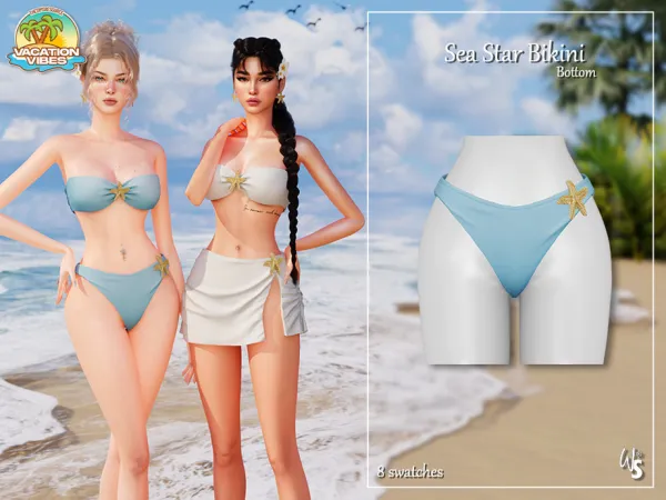 Alpha VacationVibes SeaStar Bikini Bottom by wisteriasims - The Sims 4 Custom Content
