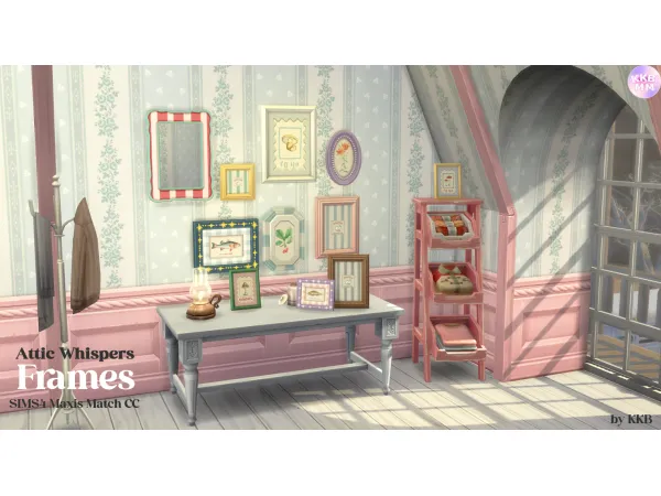 Maxis Match [KKB'sMM]Attic Whispers Frames - The Sims 4 Custom Content