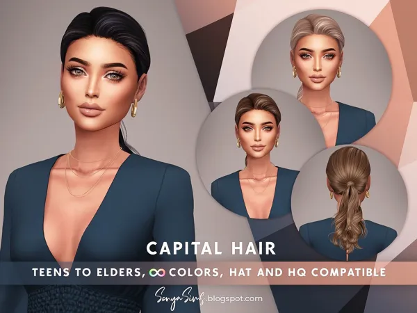 Alpha Capital Hair - The Sims 4 Custom Content