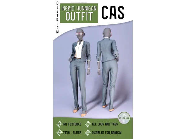 Mix INGRID HUNNIGAN OUTFIT by destruam - The Sims 4 Custom Content