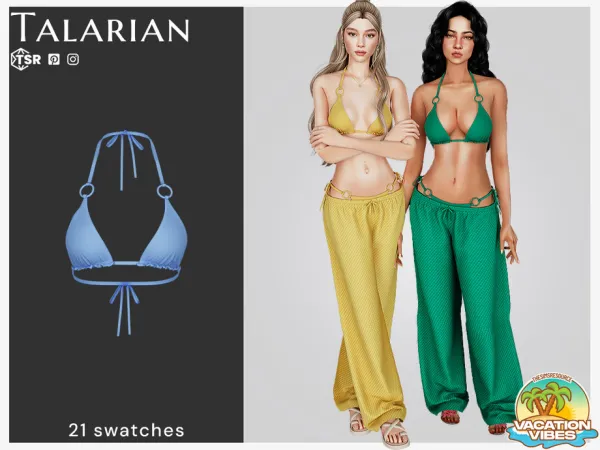 Alpha Margo Bikini Top by talarian - The Sims 4 Custom Content