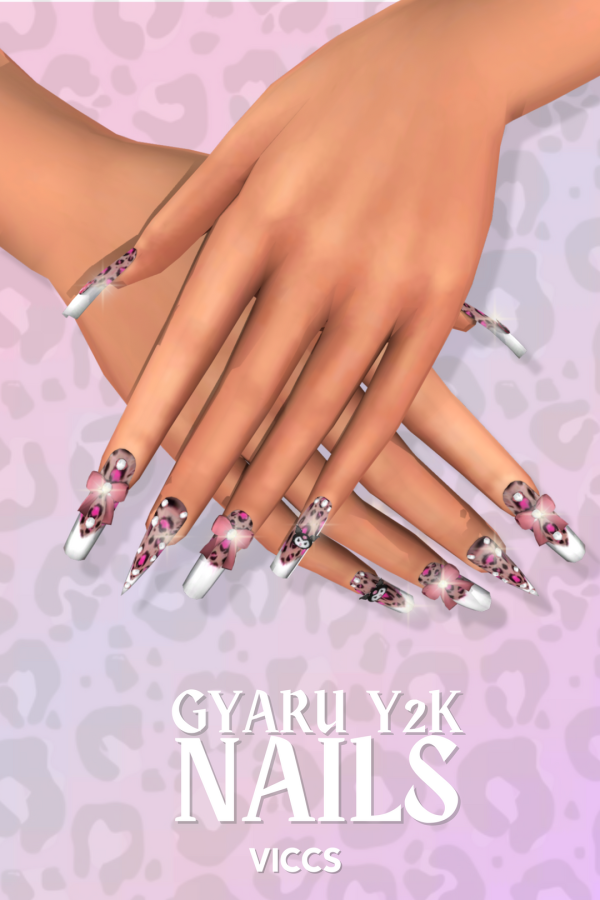Alpha VICCS_ GYARU SET 2.0 NAILS (TEEN ELDER) by viccs - The Sims 4 custom content