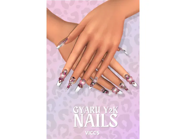 Alpha VICCS_ GYARU SET 20 NAILS (TEEN ELDER) - The Sims 4 Custom Content