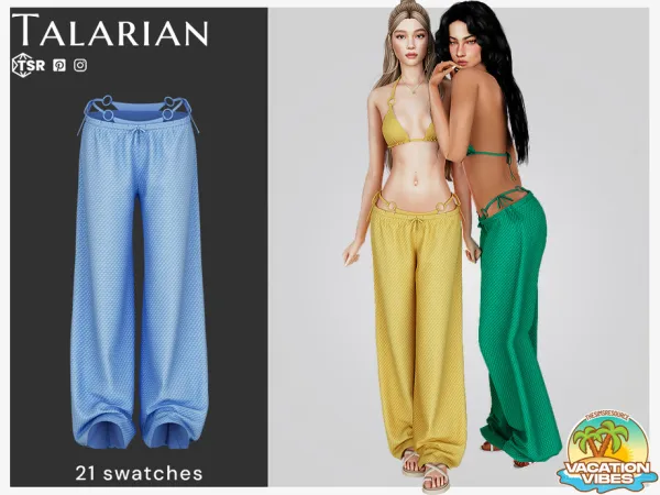 Alpha Margo Beach Pants by talarian - The Sims 4 Custom Content