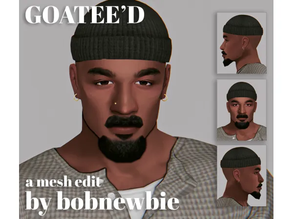 Sims 4 Maxis Mix Facial Hair CC: GOATEE'D a mesh edit by bobnewbie