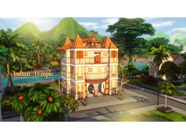 Mix Kripamaye Sim Indian Temple - The Sims 4 Custom Content